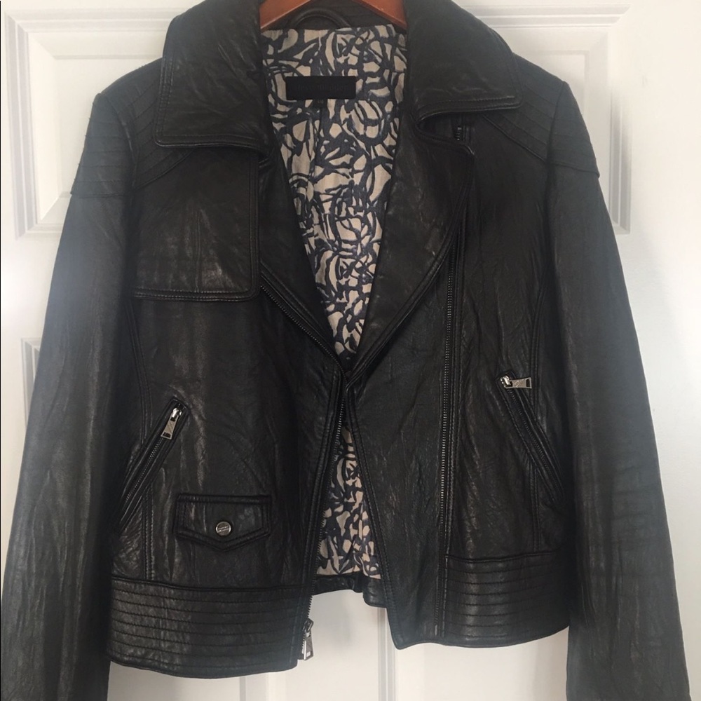 Steve Madden Real Leather Baker Jacket View 2
